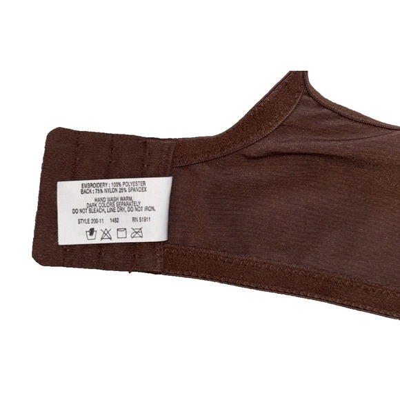 Lunaire Semi Sheer Unlined Bra Size‎ 40DD Brown Blue Embroidered Underwire - Picture 9 of 9